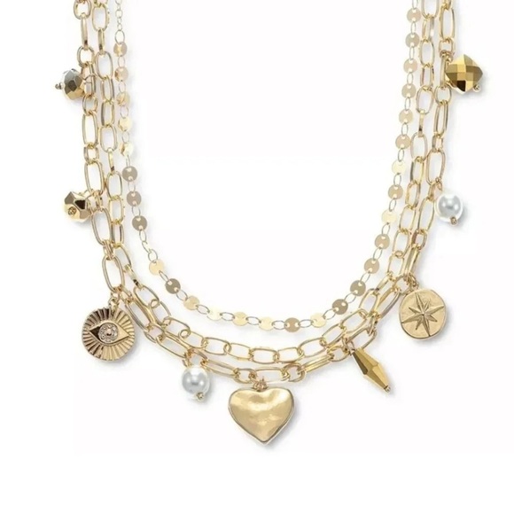 Anthropologie Jewelry - Anthropologie Charm Gold Link Necklace